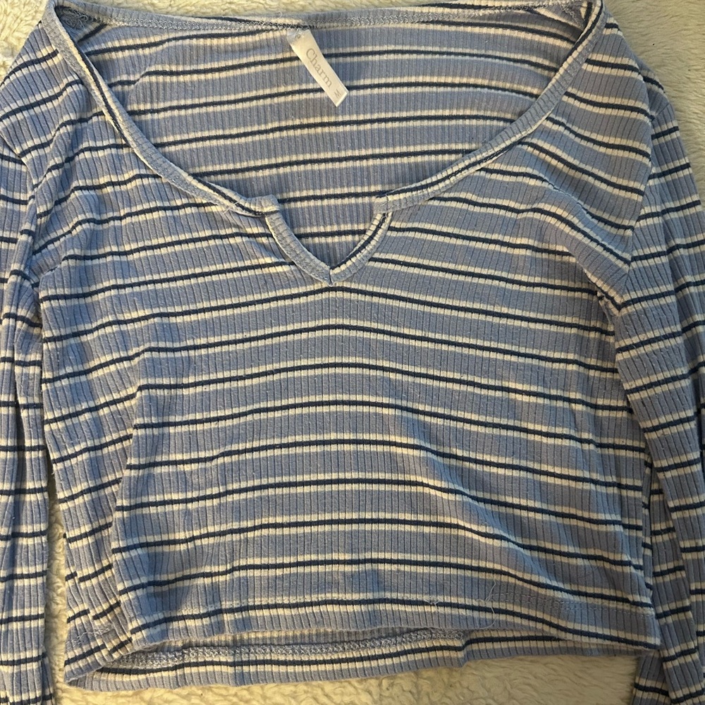 Blue crop top